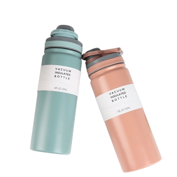 18/25 oz Double-Wall Insulated Stainless Steel Sports Bottle