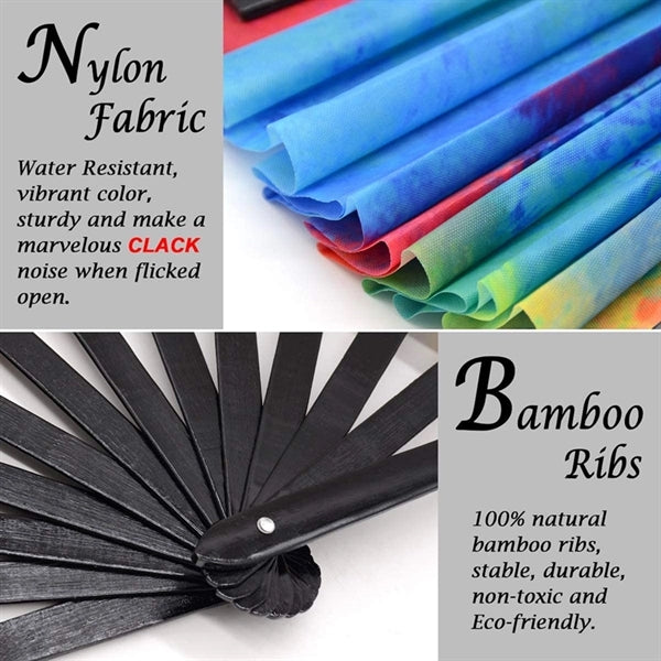 Large Silk Bamboo Folding Hand Fan