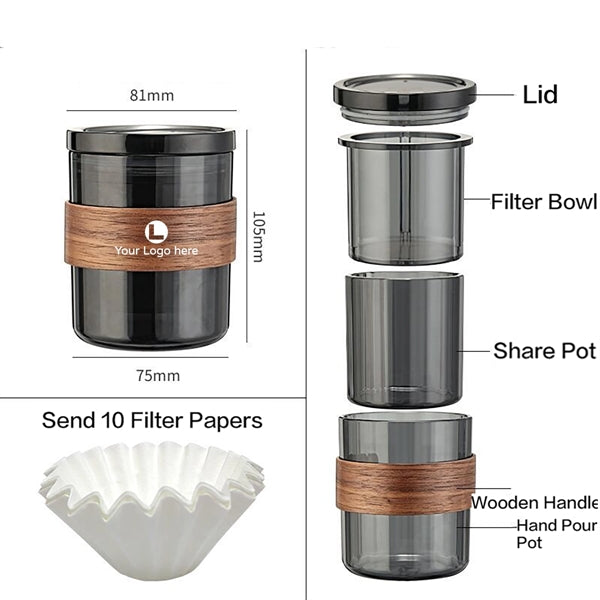 3-in-1 Hand-Brew Coffee Pot Set