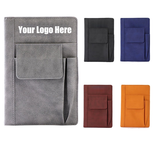 Multi-Function Business A5 Notebook With Phone Pocket