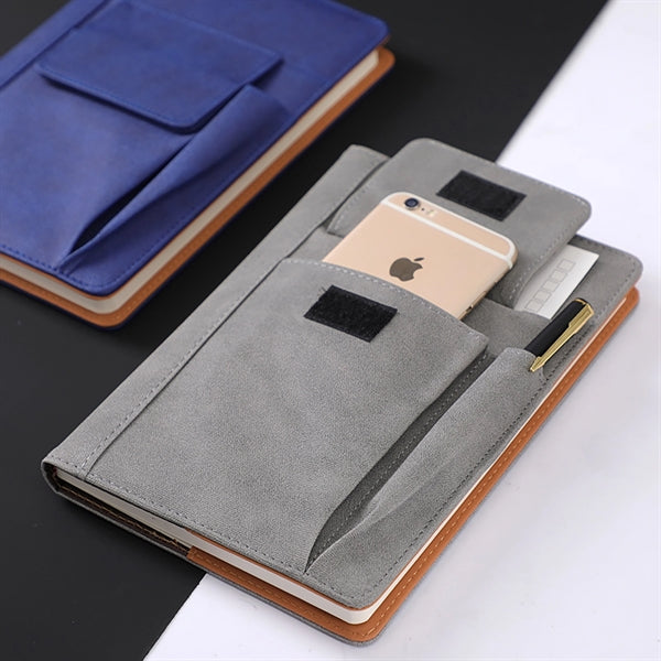 Multi-Function Business A5 Notebook With Phone Pocket