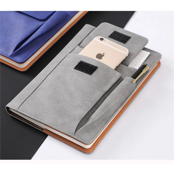 Multi-Function Business A5 Notebook With Phone Pocket