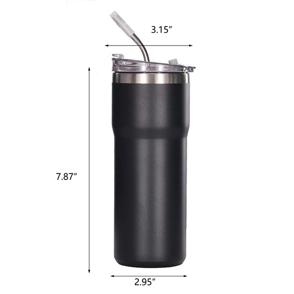 20Oz Modern Insulated Car Tumbler With Straw