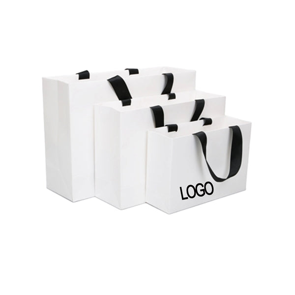 Thick White Paper Card Gift Shopping Bag