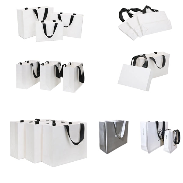 Thick White Paper Card Gift Shopping Bag