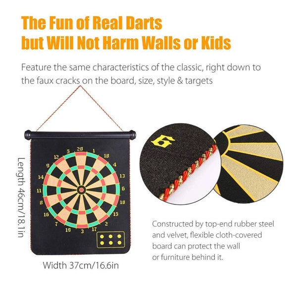 Magnetic Dart Board Indoor Outdoor Game For Kids And Adults