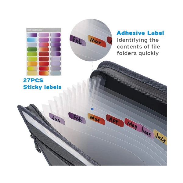 Accordion File Folder Document Organizer
