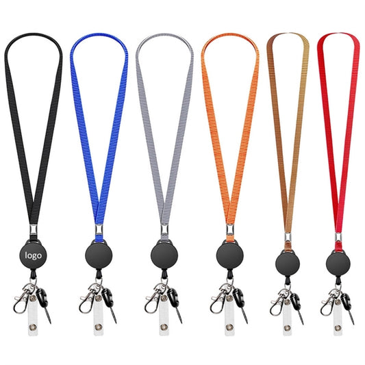 Retractable Lanyard Badge Reel Combo