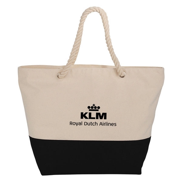22" Heavy Duty Cotton Canvas Tote Bag (Zippered)