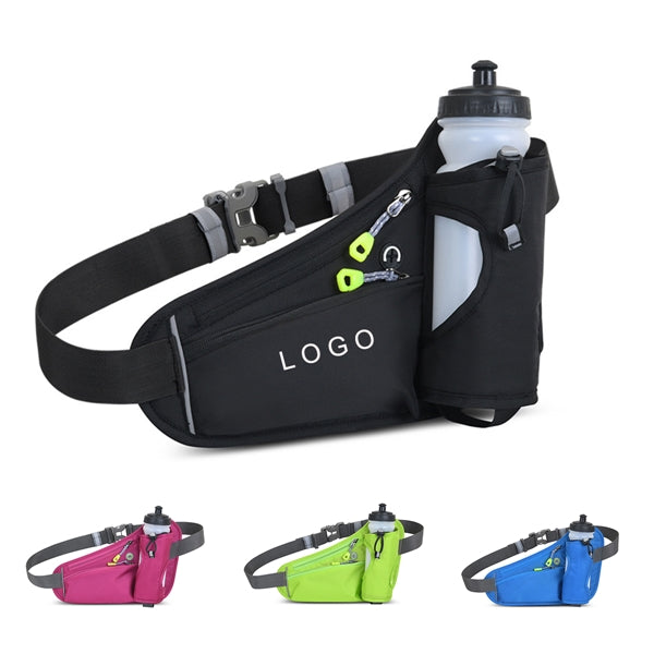 Outdoor Sports Fanny Pack With Water Bottle Hydration Holder