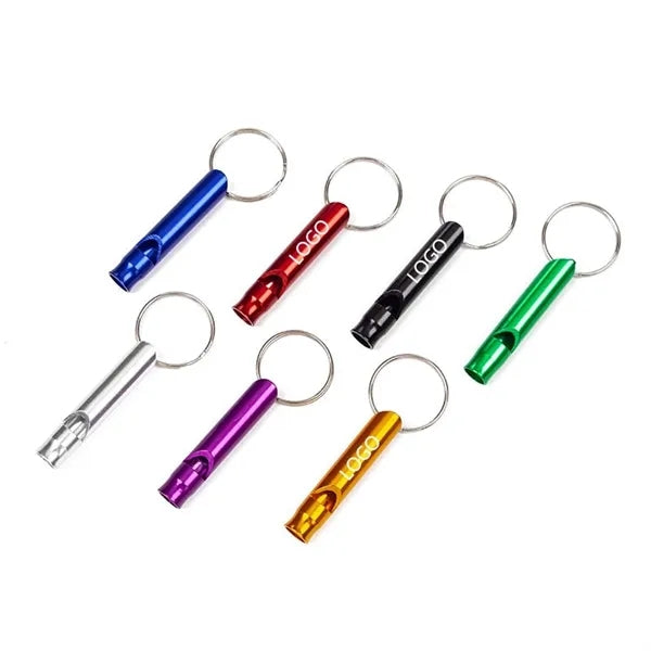 Aluminum Alloy Whistle With Key Ring