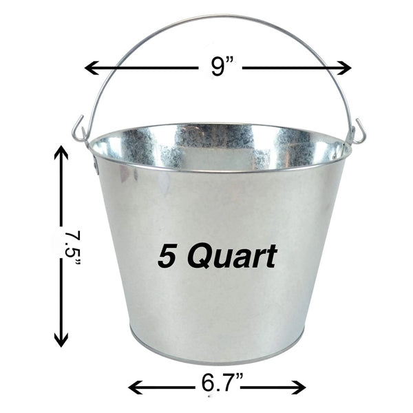 5-Quart Galvanized Pail Beer Bucket