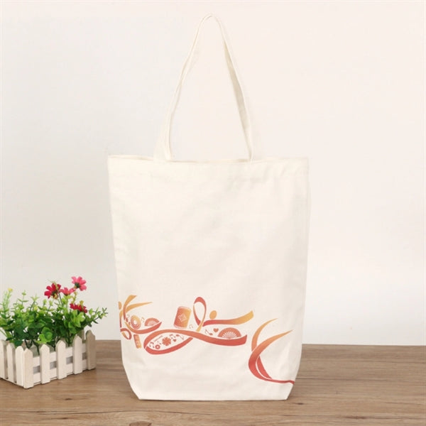Natural Cotton Canvas Bag (13 3/8" W x 15 3/4" H x 4" D)
