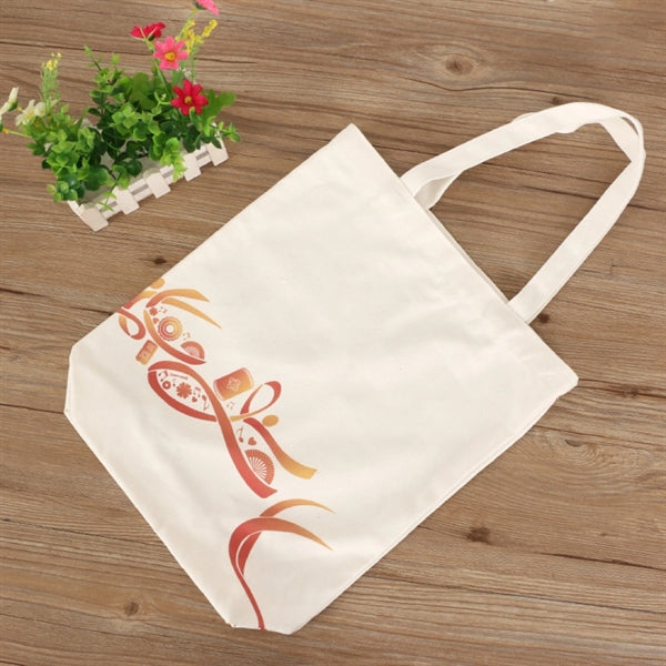 Natural Cotton Canvas Bag (13 3/8" W x 15 3/4" H x 4" D)