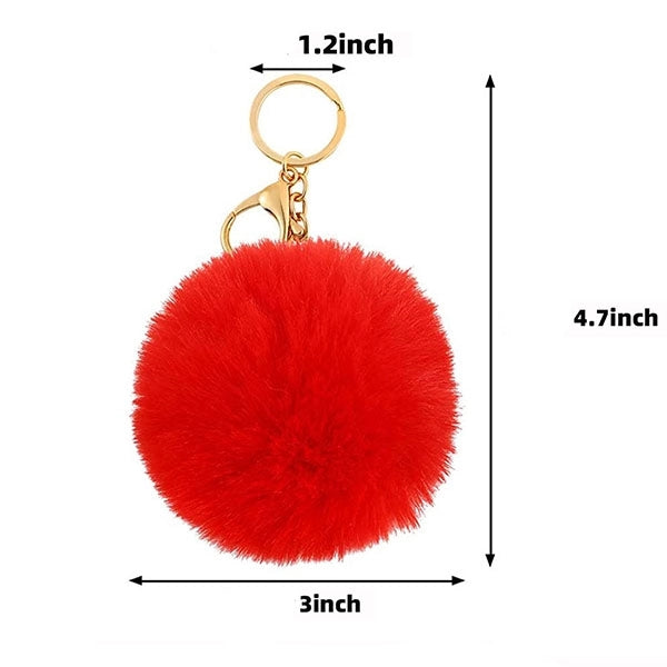 Pom Fur Ball Keychain
