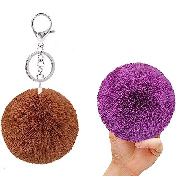 Pom Fur Ball Keychain