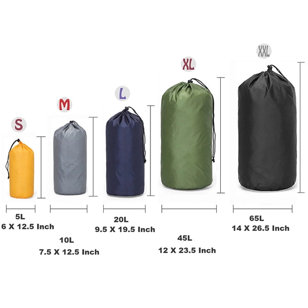 Barrel Shaped Nylon Drawstring Stuff Sacks