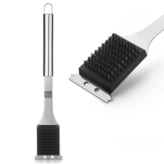 Stainless Steel BBQ Grill Brush and Scraper