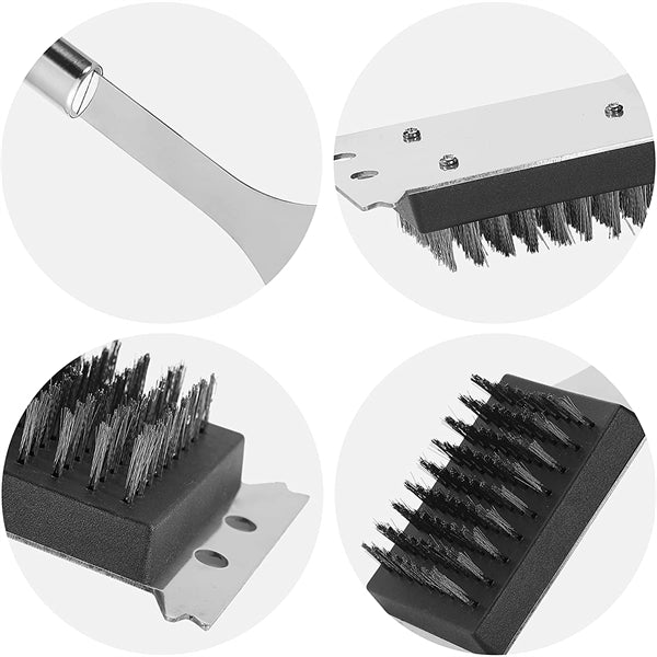 Stainless Steel BBQ Grill Brush and Scraper