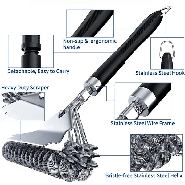 Bristle Free Grill Brush and Scraper