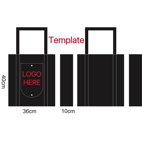 Non-Woven Grocery Tote Bag (14 1/8" W x 15 3/4" H x 4" D)