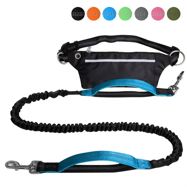 Hands Free Dog Leash Bungee Waist Bag