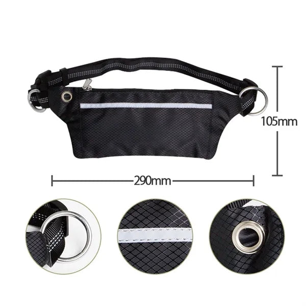 Hands Free Dog Leash Bungee Waist Bag