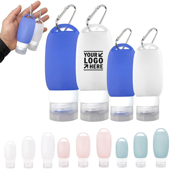 Silicone Travel Bottles With Carabiner Clips