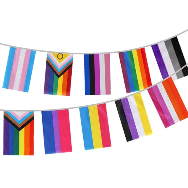 Gay Pride Rainbow String Pennant Flags LGBT Banner