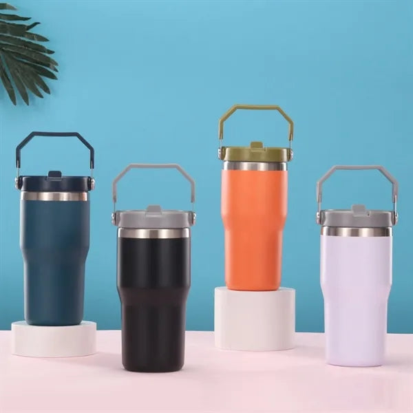 20oz Insulated Tumbler w/ Flip-up Straw