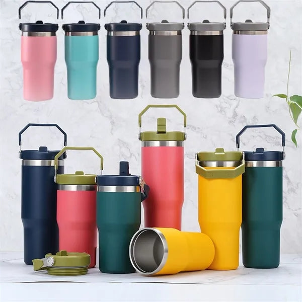 20oz Insulated Tumbler w/ Flip-up Straw