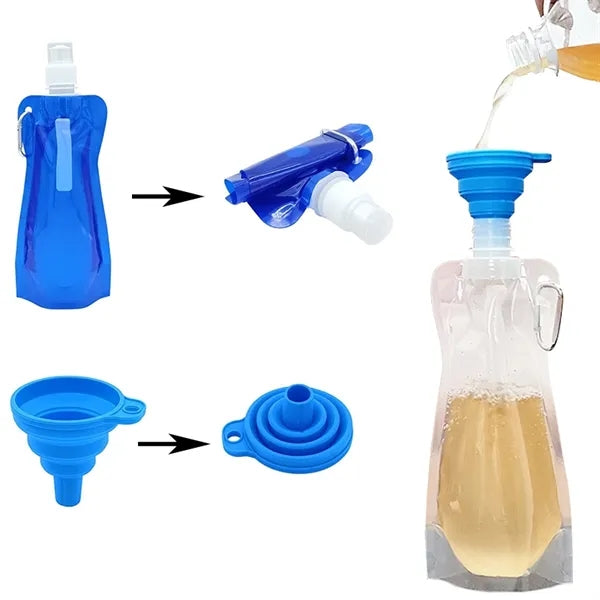 Collapsible Water Bottle with Carabiner
