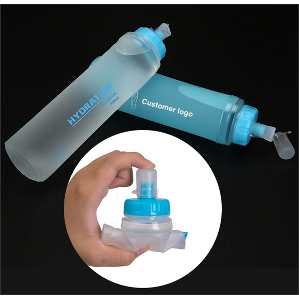 Collapsible Soft Sports Water Bottle 15OZ