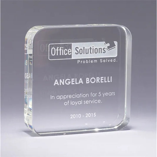 App Optic Crystal Paperweight