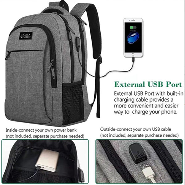 Usb Charging Port Heavy Duty Travel Laptop Backpack
