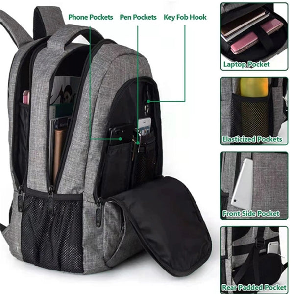 Usb Charging Port Heavy Duty Travel Laptop Backpack