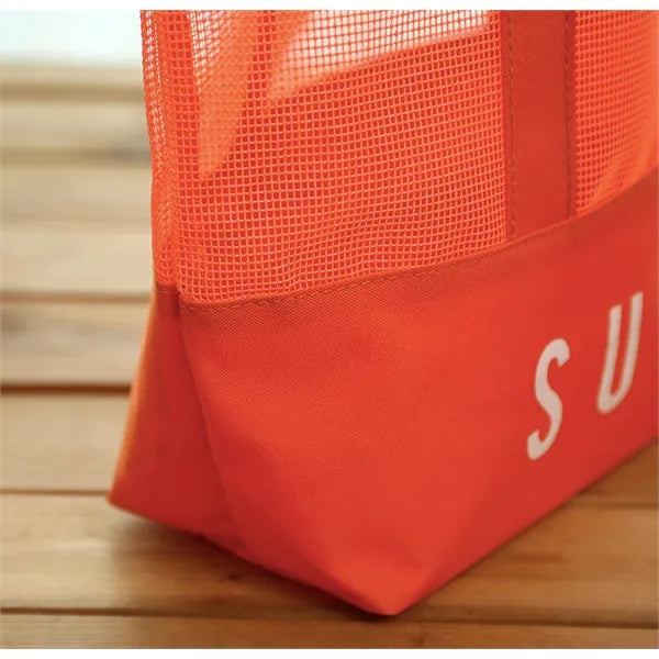 Large Personalized Beach Mesh Tote Bag