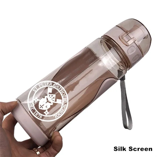 20 oz Plastic Sports Water Bottle With Snap Lock Lid