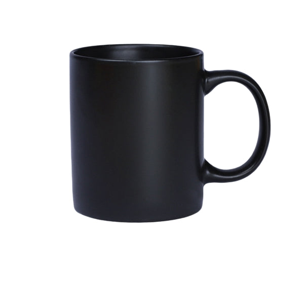 11 oz. Matt & Glossy Black Ceramic Coffee Mugs