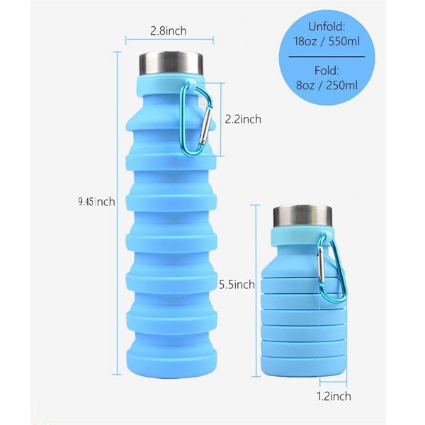 Collapsible Water Bottle with Carabiner