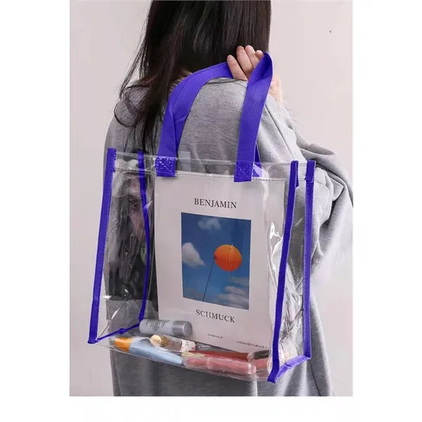 Clear Stadium Vinyl Tote Bag (12"H)