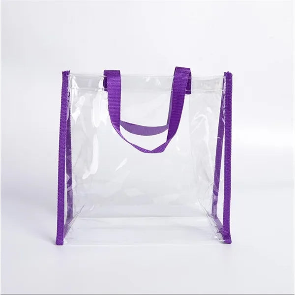 Clear Stadium Vinyl Tote Bag (12"H)