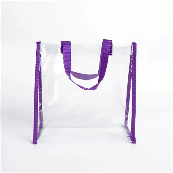 Clear Stadium Vinyl Tote Bag (12"H)