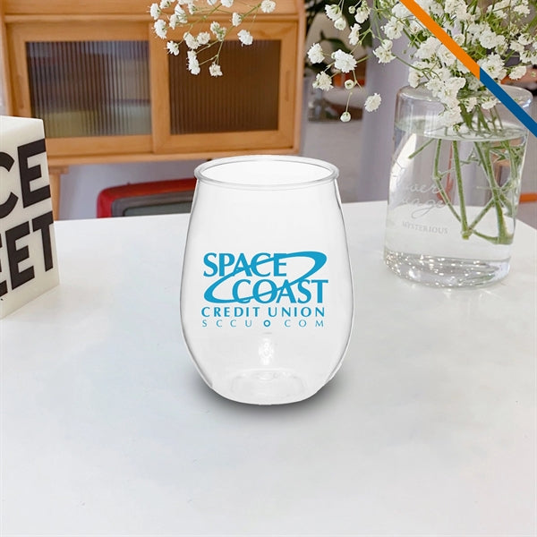 Vette Stemless Plastic Wine Glasses - 10 OZ.