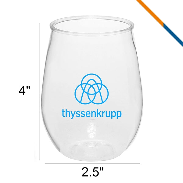 Vette Stemless Plastic Wine Glasses - 10 OZ.