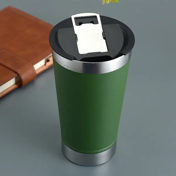 16oz Stainless Steel Vacuum Tumbler w/Bottle Opener