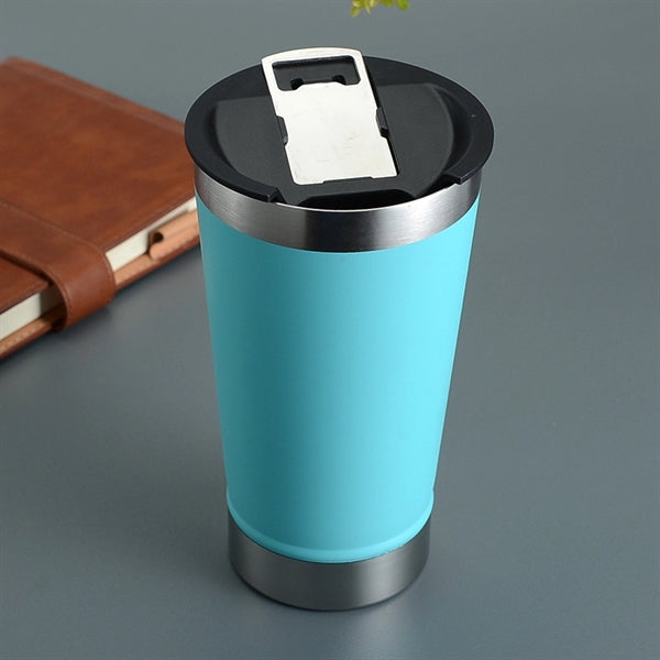 16oz Stainless Steel Vacuum Tumbler w/Bottle Opener
