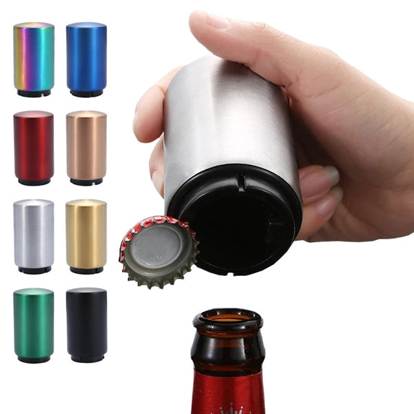 Automatic Stainless Steel Push Pop Magnetic Bottle Opener