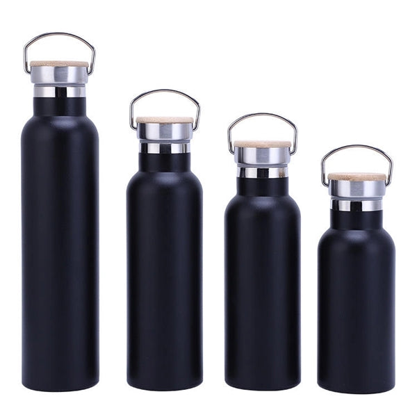 20oz Stainless Steel Insulated Flask Bottle with Bamboo Lid