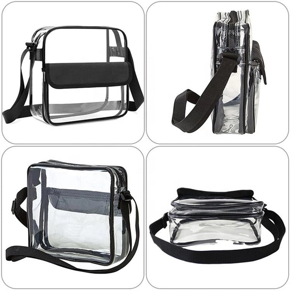 Clear PVC Transparent Cosmetic Makeup Crossbody Bag